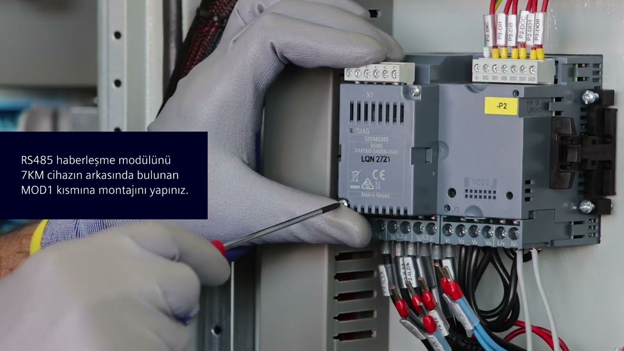 SENTRON 7KM RS485 Haberleşme Modülünün Montajı - YouTube