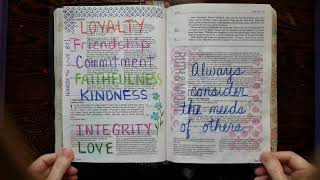 Bible journaling flip through RUTH