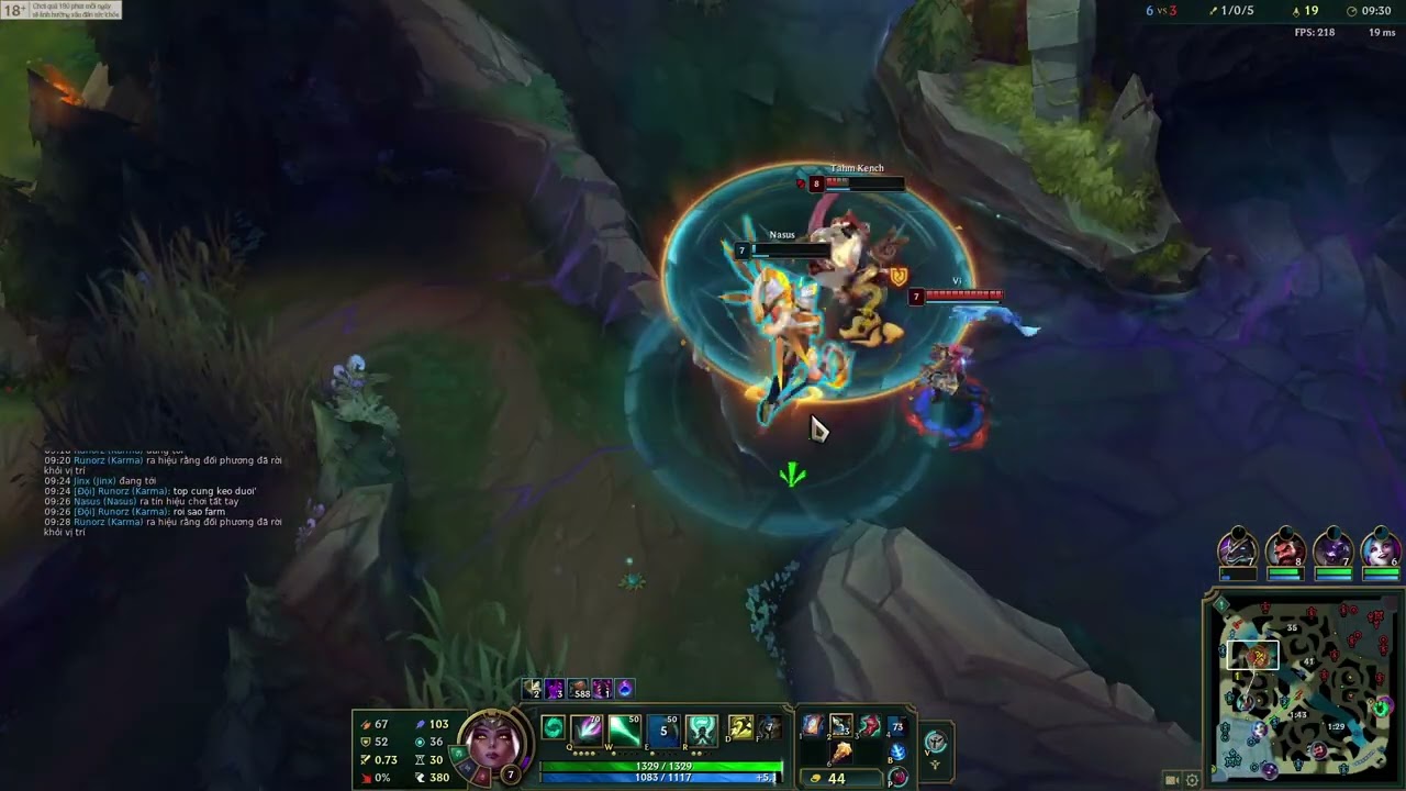 Karma sp #28, team gánh còng lưng khi gặp phải 2 thanh niên pick kèo dưới đi top và mid lane (Runor)