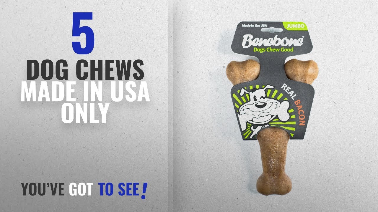 cats inn Top 5 Dog Chews Made In Usa Only [2018 Best Sellers]: Benebone Real Flavor Wishbone Chew Toy, Made