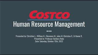 Costco: Human Resource Management