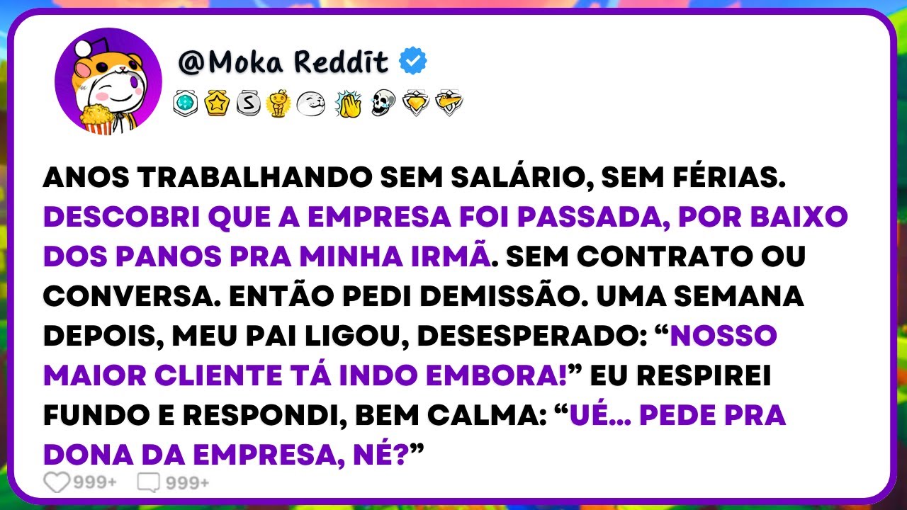 Descobri Que Meus Pais Passaram A Empresa Pra Minha Irmã Então Pedi Demissão E Assisti Tudo Desabar