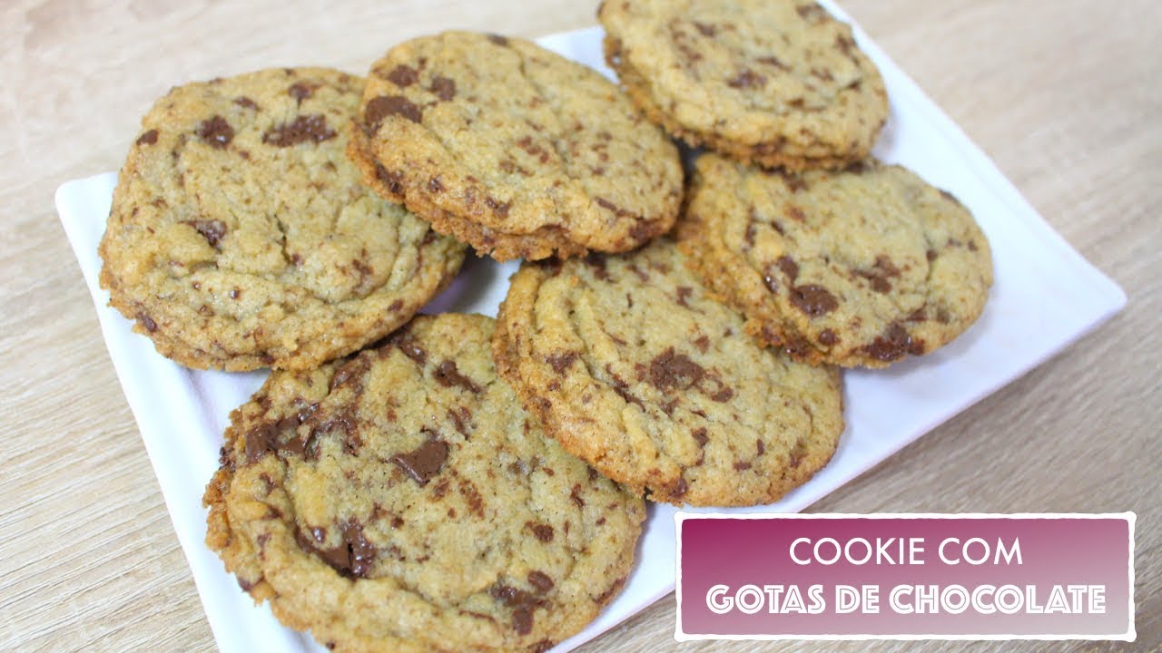 COOKIE COM GOTAS DE CHOCOLATE PRONTO EM 20 MINUTOS 511 - RECEITAS DA MUSSINHA
