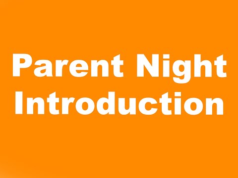 Introduction TDC Parent Night 2020