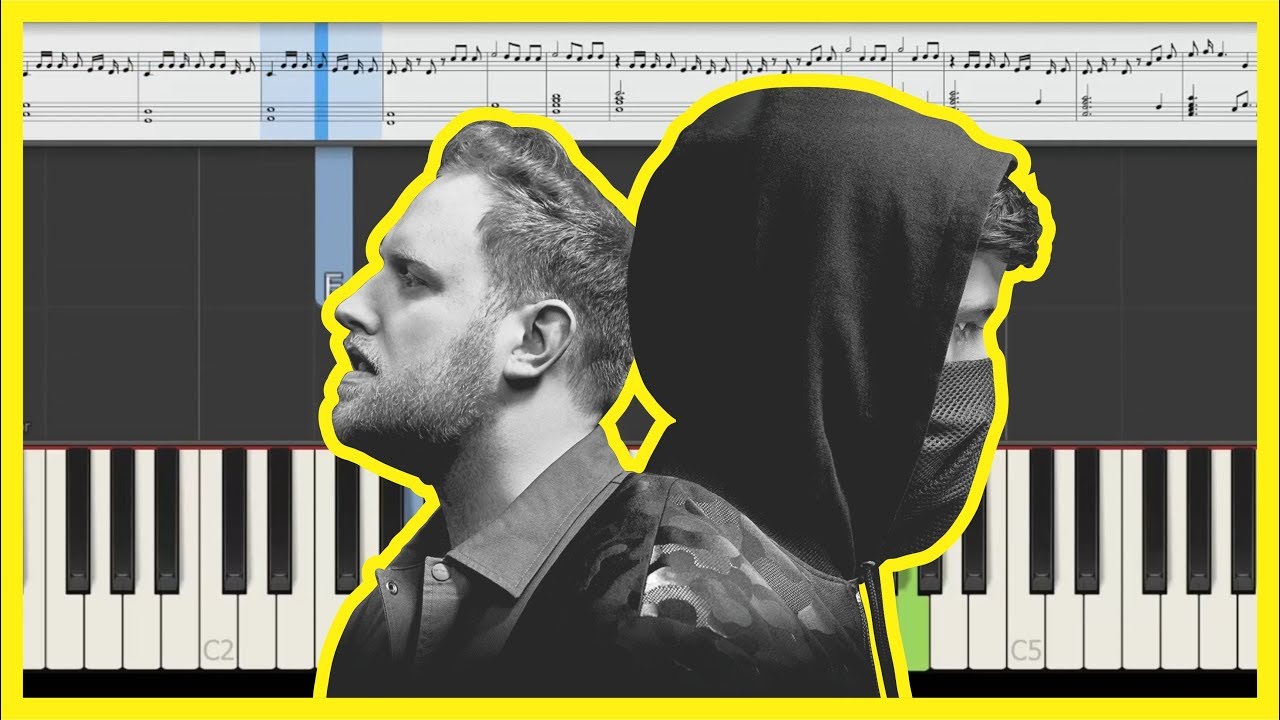 [EASY] Tired - Alan Walker ft  Gavin James Piano Cover Tutorial