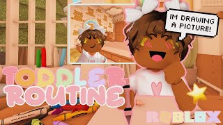 Routine With Our TODDLER! *She Got A BIG GIRL BED* Roblox Bloxburg Roleplay