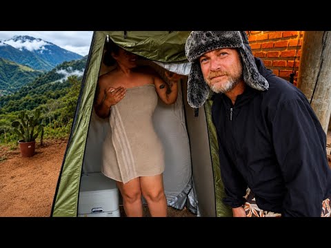 How we take showers in the mountains during winter while living off-grid