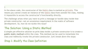How to Print Data Inside a Private Constructor in C#