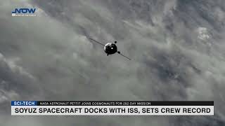Soyuz Spacecraft Docks with ISS, Sets Crew Record