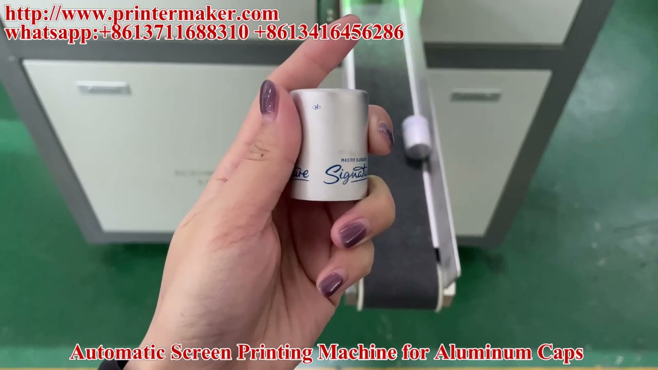 Aluminum Caps Automatic Screen Printing Machine - YouTube