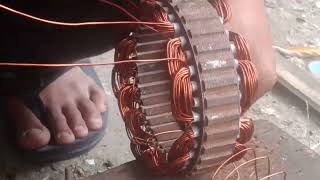 24 volts 4D30 Alternator Stator Rewinding..