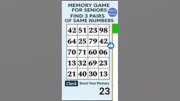 Match the Numbers: Easy Memory Boost for Seniors Over 65