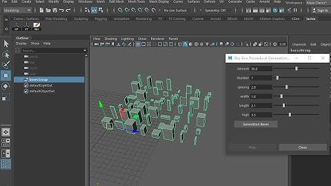 MAYA MEL Procedural Generation
