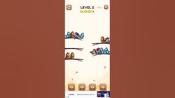 BIRD SORT 2. COLOR PUZZLE level 2.     #kidgames #kidsfun