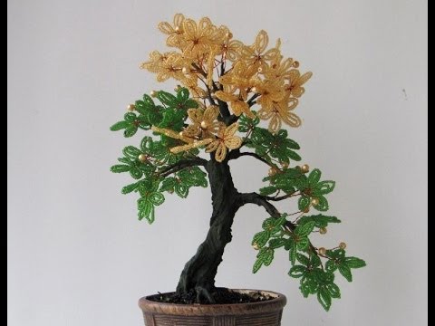 Клен из бисера // Maple beaded