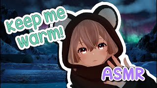 【3DIO ASMR】♥ Help me keep warm - Ear blowing, hand rubbing, tapping ♥