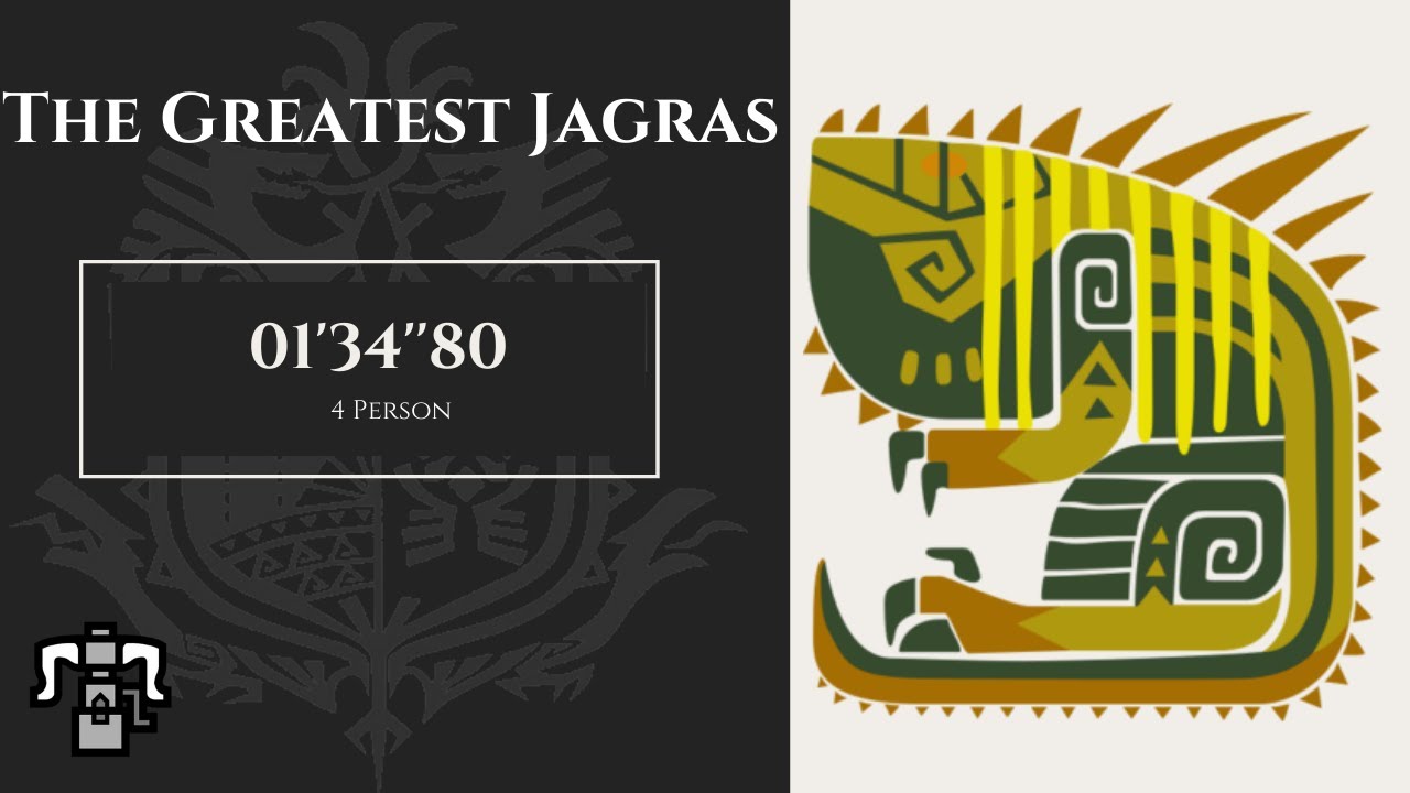 [MHW] The Greatest Jagras - How To Kill Super Jagras in 1'34 - No Clust