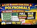🔥CBSE BOARD 2026 !Class10th MathsCh-2 POLYNOMIAL📚Previous Years Board Questions SOLVED in ONE VIDEO!
