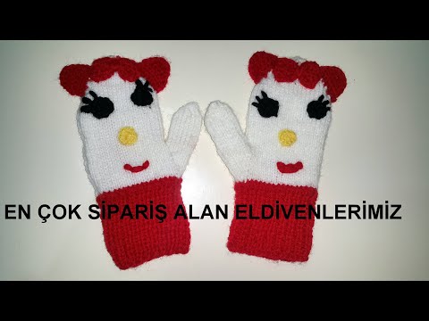 Hello Kitty Eldiven 1 Günde Ör Tak Örgü Modelleri