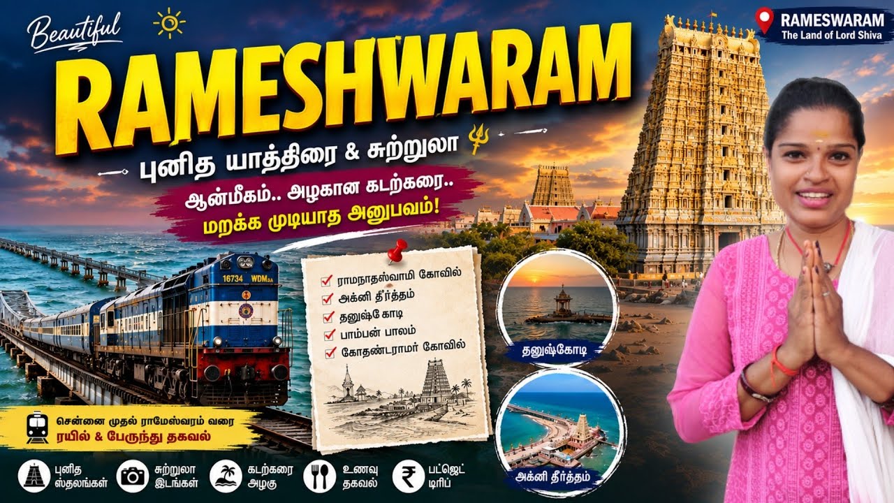 இராமேஸ்வரம் Travel Guide | Tourist Places | 1 Day Trip Plan| Kasi Yatra | #rameshwaram #bfm