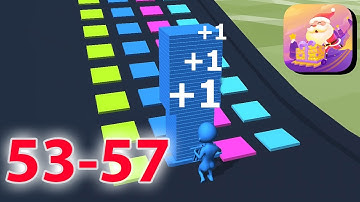 Stack Colors - Level 53-57 - NEW GAME - New Update Gameplay Walkthrough - All Level (iOS, Android)