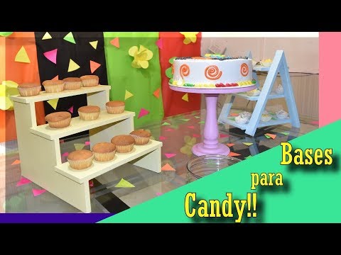 Escalones, exhibidor de candy bar  Dulces para fiestas infantiles