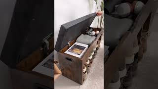 Shoe Storage Bench with Cushion: Organize Your Entry!