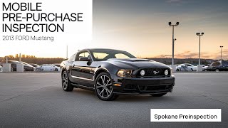 2013 Ford Mustang pre-purchase inspection