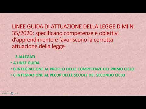 LEGGE 92/2019 insegnamento educazione civica