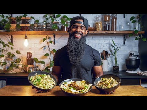 What I Eat in a Day |  High Protein Vegan Easy Dinner Recipes