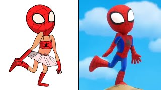 Spidey And His Amazing Friends But Funny Drawing Meme Disney