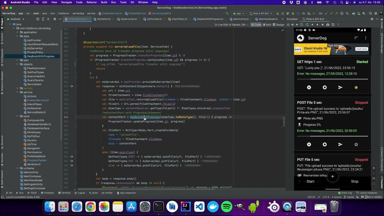 Kotlin file uploader with progress indicator and server side Ktor file ...
