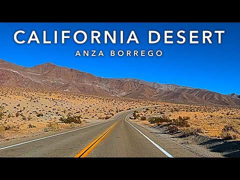 Anza-Borrego - Southern California Desert Scenic Drive | Ambient Driving Sound 4K