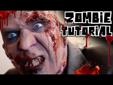 Easy Zombie Make up Tutorial with Silicone and Latex