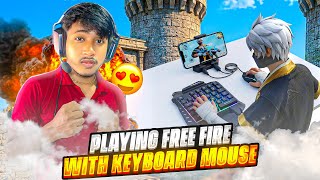 Playing Free Fire With Keyboard And Mouse In Free Fire 💀 Under 500 Best Keyboard &amp; Mouse 5 Combo 🎯