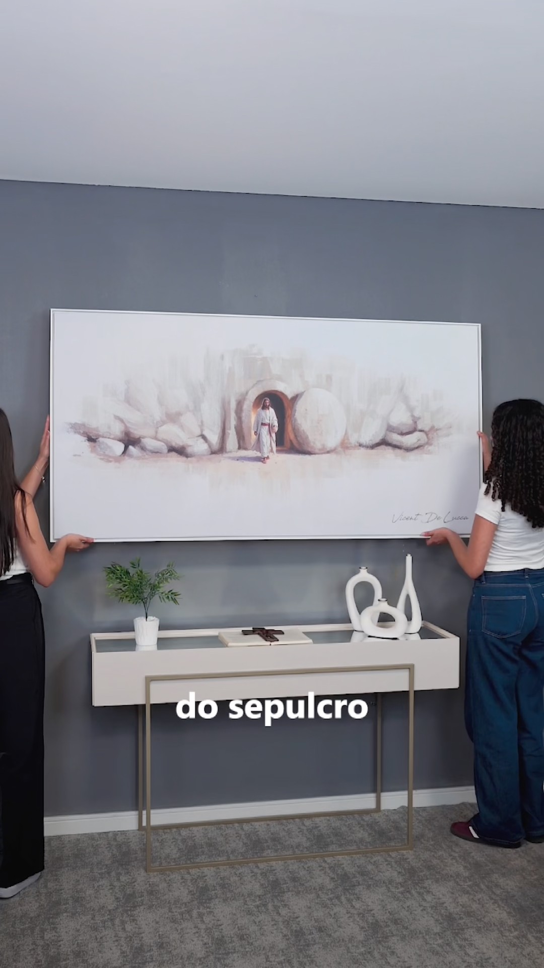 Vídeo de Quadro O Renascimento de Cristo - Coleção minimalista