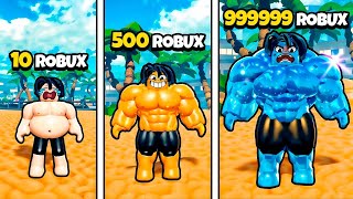 NOOB COM ROBUX INFINITO ZERANDO O GYM LEAGUE (Liga de ginásio) #FILMEDOJEFFBLOX screenshot 4