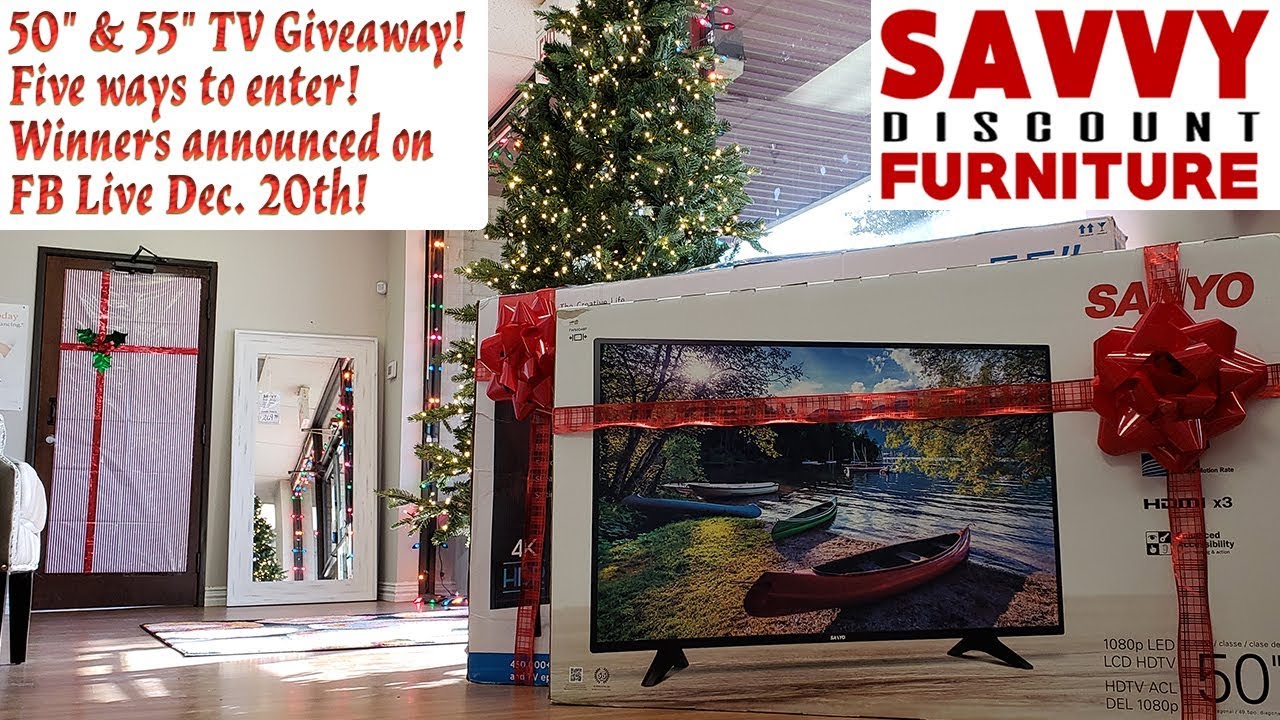 Holiday TV Giveaway @ Savvy Discount Furniture