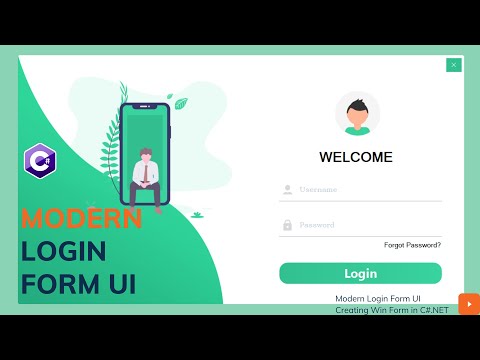Modern Login Form in C# Win Form | C#.NET | GUNA UI