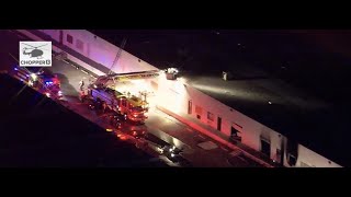 Crews on scene of fire near Sahara, I-15