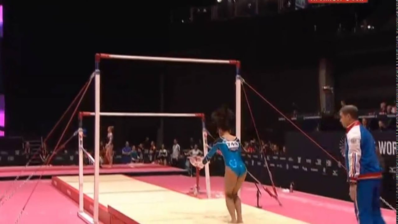 Седа Тутхалян. Многоборье. Брусья. Glasgow 2015. - YouTube