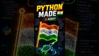 Details 🇮🇳 I Made the Indian Flag Using ONLY Python! 🐍🔥 #python #coding #shorts Guide