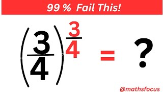 Can You Solve This In 30 Seconds ?? (3/4)^3/4=? | 🏆 Math Olympiad | Calculators Not Allowed 