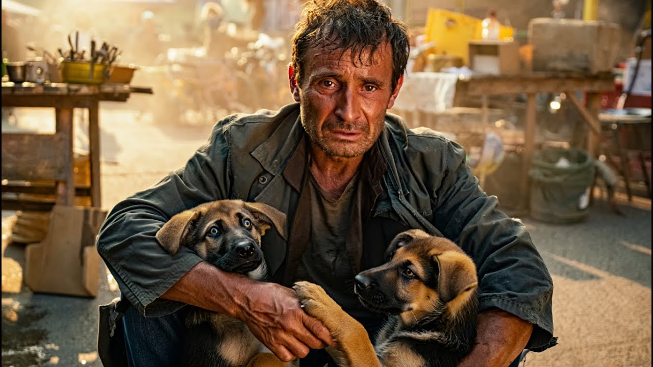 Verlaten pups redden een gebroken veteraan, maar hun moed wordt op de proef gesteld