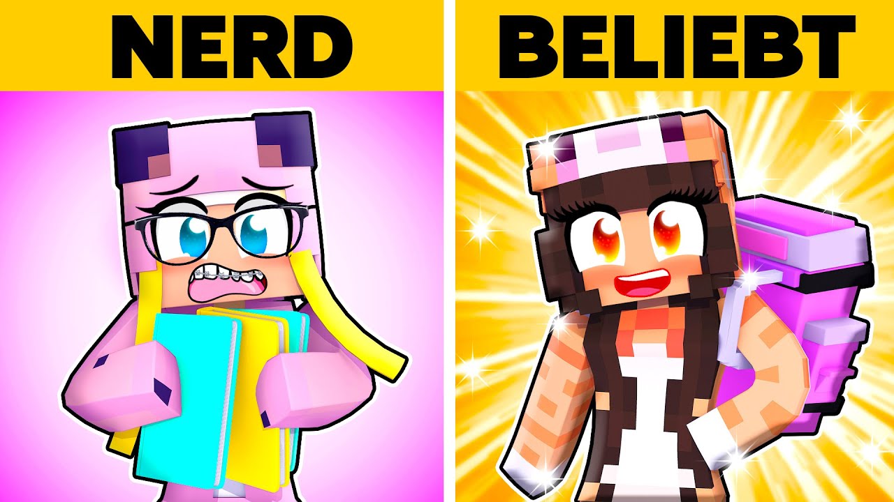 NERD Schwester vs. COOLE Schwester! ✿ Minecraft
