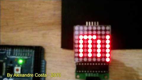 Arduino 8x8 LED Dot Matrix with MAX7219 IC from banggood.com