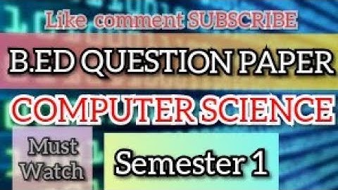 B.ed 1st sem Question paper Teaching of Computer Science|Punjabi University B.Ed|Shyna Goyal