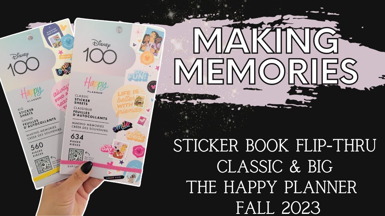 Making Memories | Sticker Book Flip-Thru | The Happy Planner | Fall 2023 Release | Disney ®