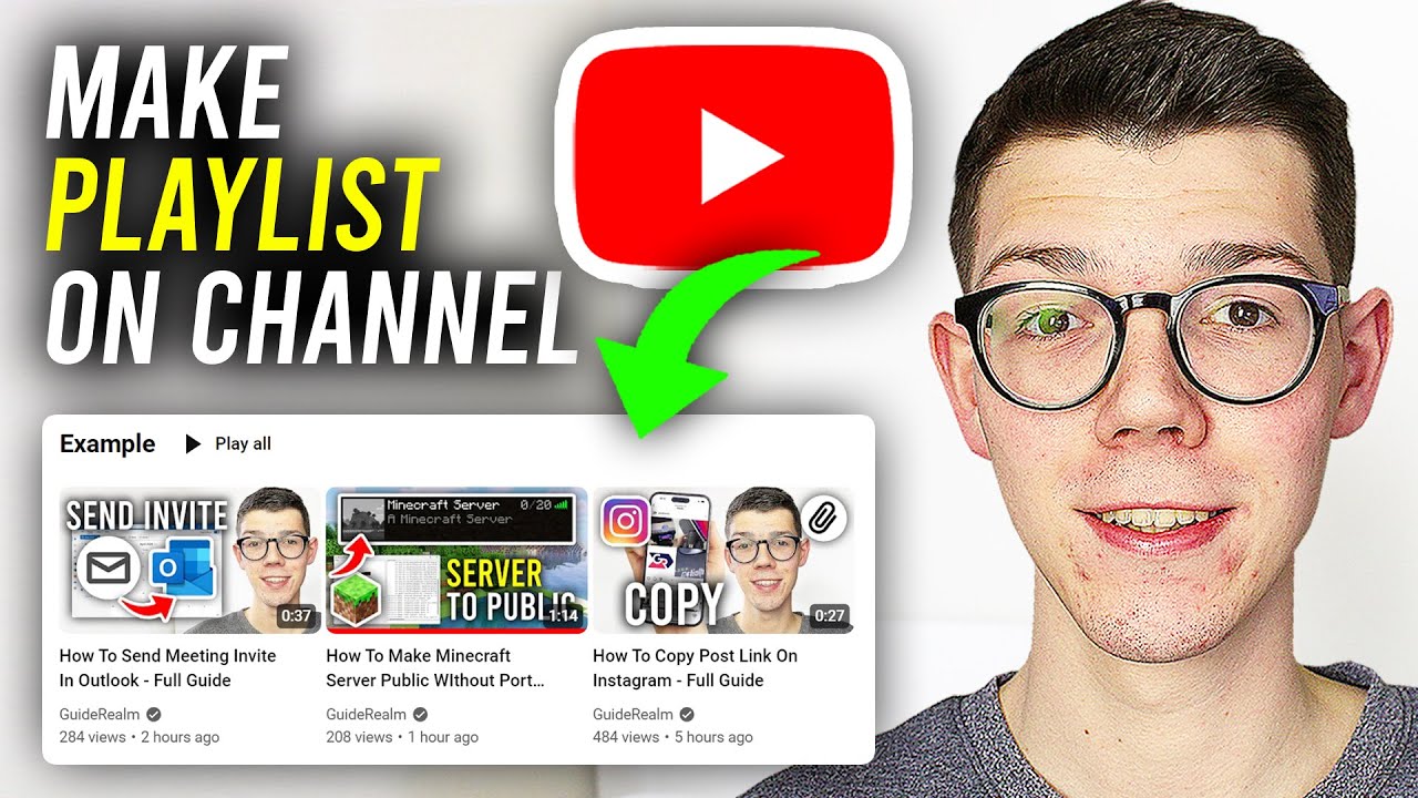 How To Make & Add Playlist On YouTube Channel - Full Guide - YouTube