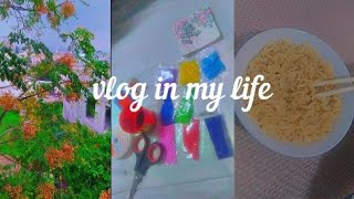 فلوق روتيني اليومي•خرز•درس خصوصي•اكل•??~vlog~